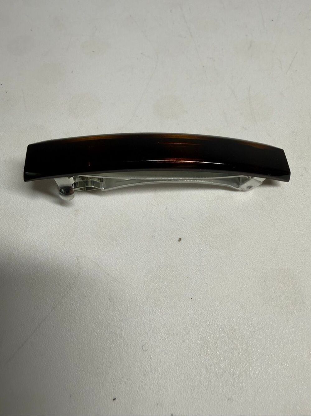 Vintage Tortoiseshell Hair Barrette French Twist Clip Brown Hair Accessory